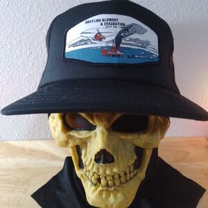 Deadstock Vintage Grayling Blowout Evacuation Oil Rig Snap Back Trucker Hat